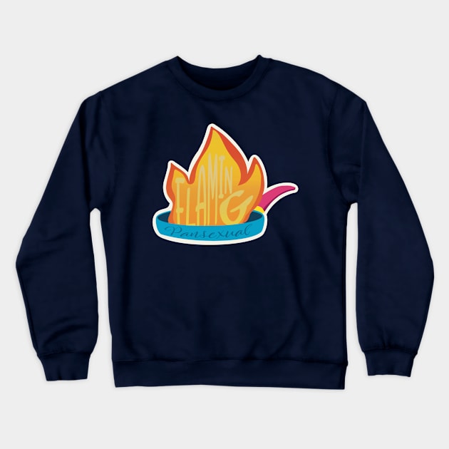 Flaming Pansexual Crewneck Sweatshirt by CyR Design Shop